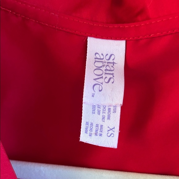 Stars Above Red Satin Pajama Set Size Extra Small; Black Trim; Never Worn; NWOT - Picture 7 of 10